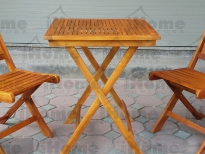 Hình ảnh Bàn ghế cafe gỗ để ngoài trời, sân vườn