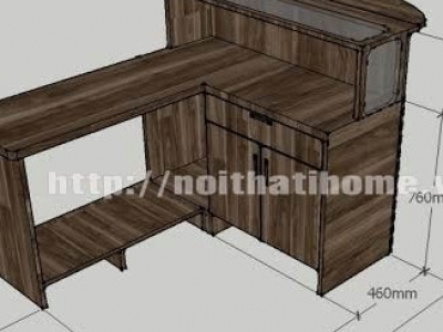 Hình ảnh Quầy bar cafe gỗ thông đẹp 003