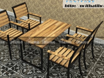 Hình ảnh Bàn ghế cafe có tay tựa, lưng tựa