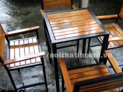 Hình ảnh Bàn ghế cafe tay vịn đẹp 029