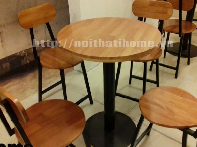 Hình ảnh Bàn ghế cà phê phong cách bar