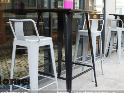 Hình ảnh Ghế quầy bar tolix có tựa