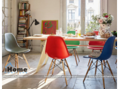 Ghế eames | Ghế nhựa chân gỗ