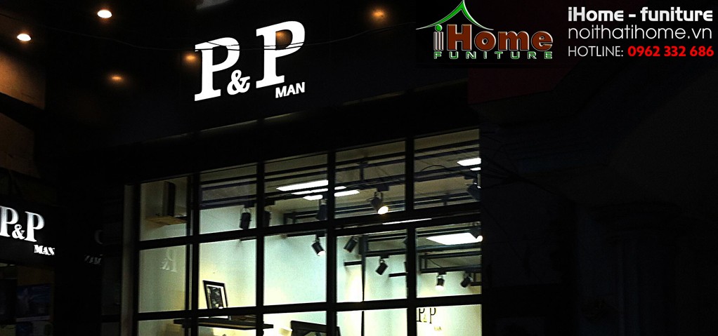 hình ảnh Thi công nội thất showroom thời trang P&P Man Hải Phòng