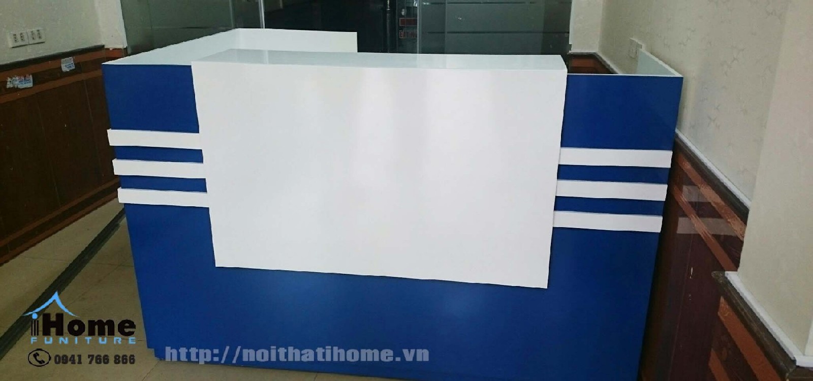 Thiết kế bàn quầy lễ tân đẹp 422 lạch tray Hải Phòng hình ảnh Thiết kế bàn quầy lễ tân đẹp 422 lạch tray Hải Phòng