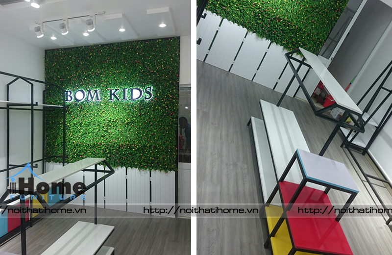 Thiết kế và thi công shop quần áo trẻ em Bom Kids tại 32A/132 An Đà, Hải Phòng hình ảnh Thiết kế và thi công shop quần áo trẻ em Bom Kids tại 32A/132 An Đà, Hải Phòng