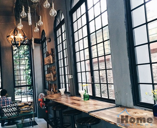 thiết kế quán cafe phong cách vintage