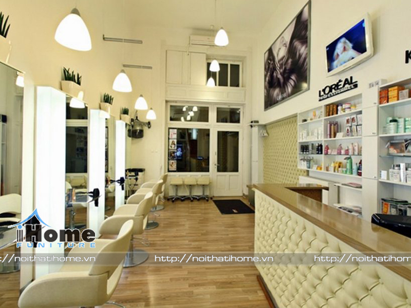 thiết kế salon tóc diện tích nhỏ