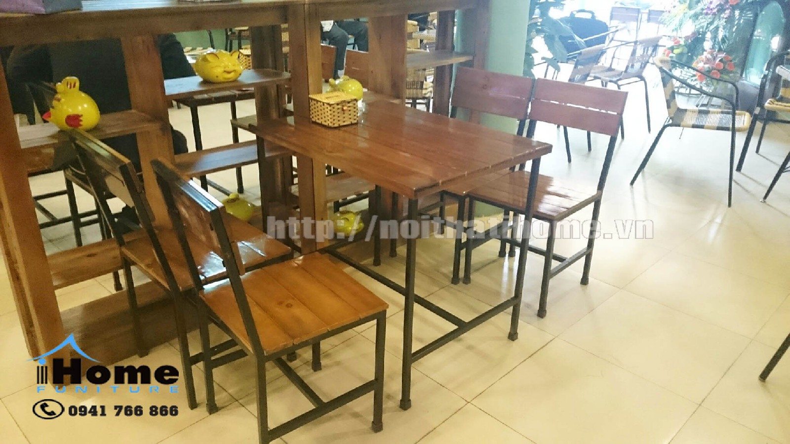 bộ bàn ghế cafe 48 lê lai