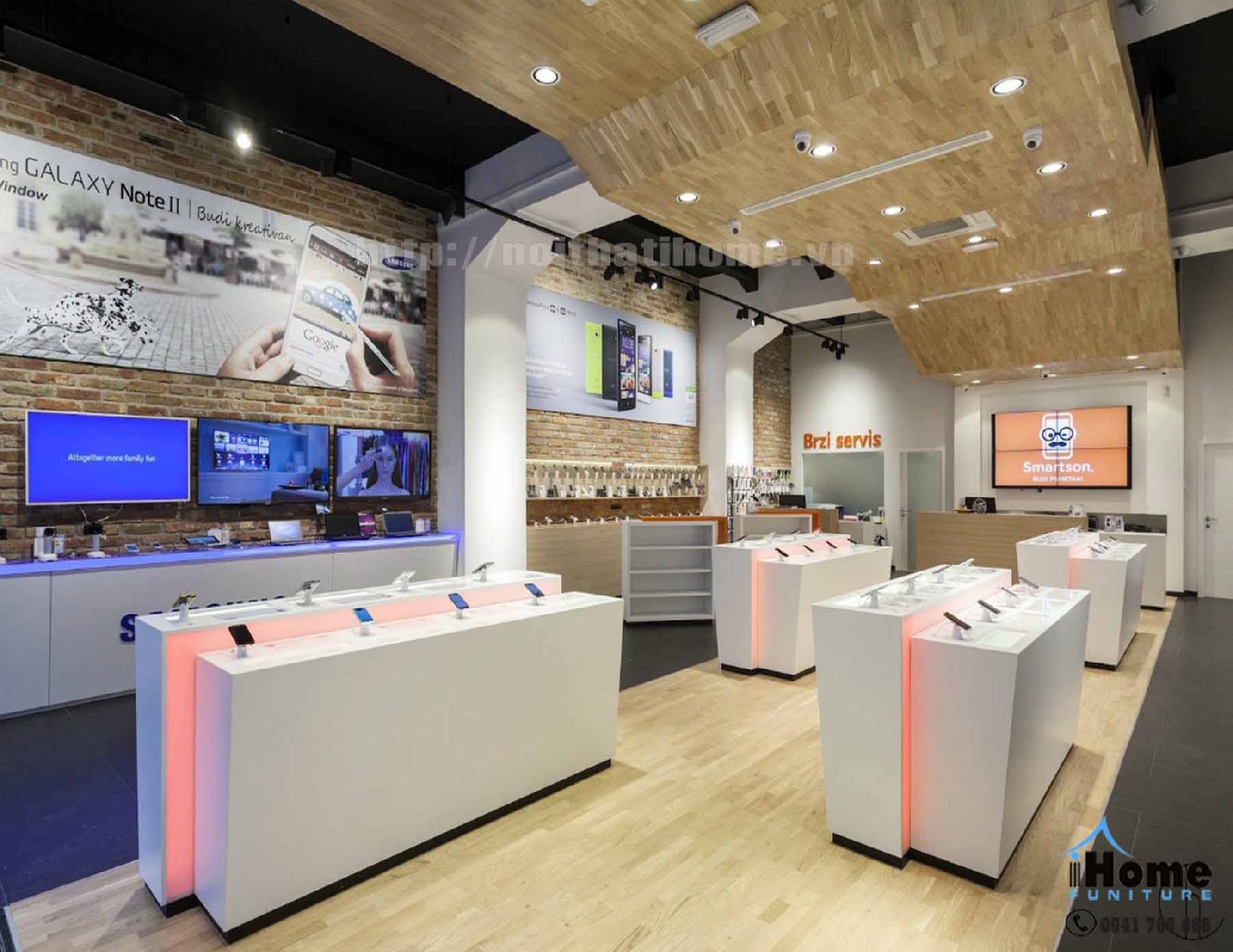 thiết kế nội thất shop điện thoại ở tại Hải Phòng