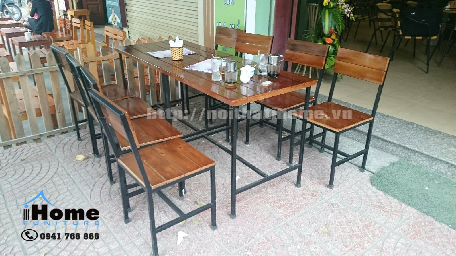 bộ bàn ghế cafe hải phòng