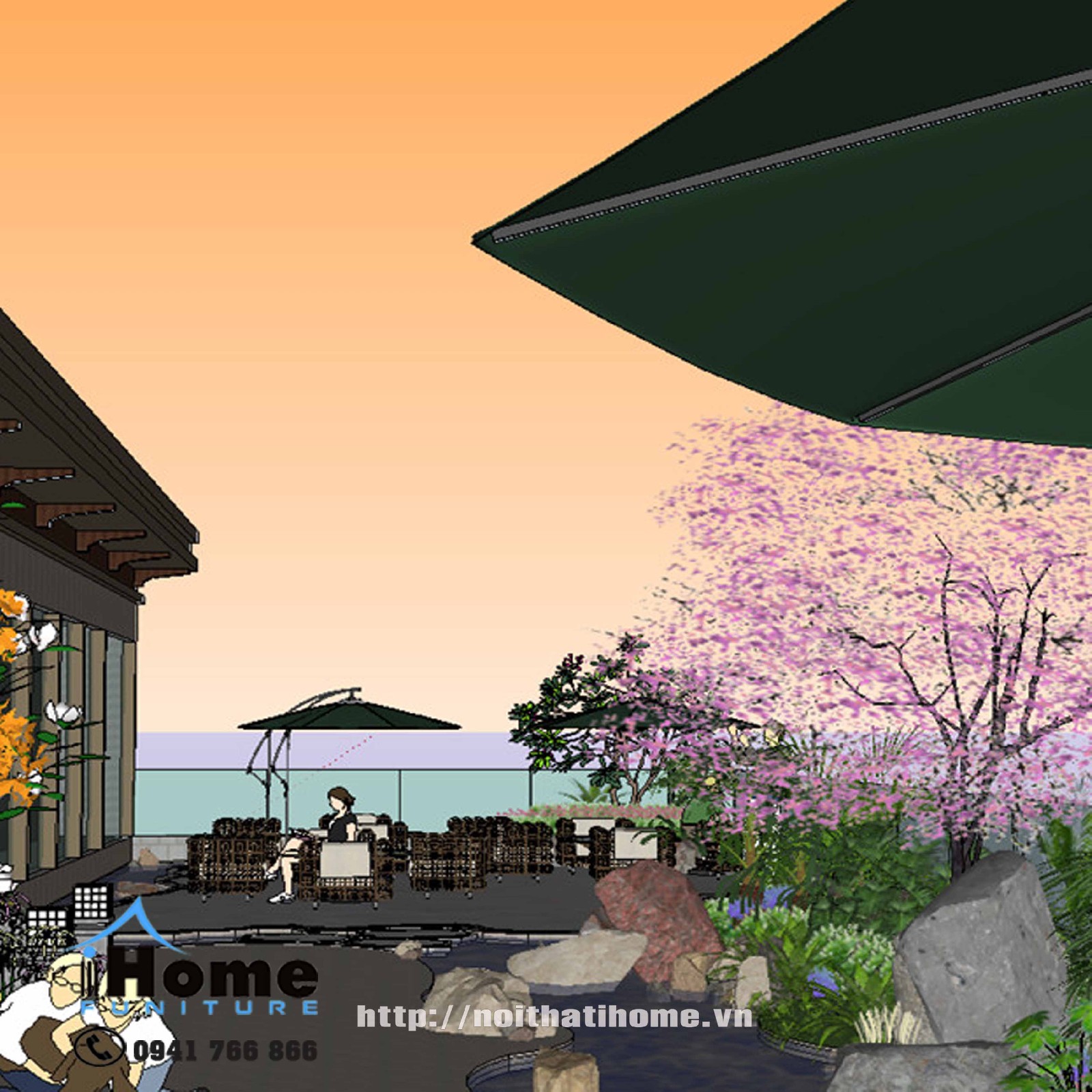 Thiết kế quán cafe sân vườn đẹp tại hải phòng