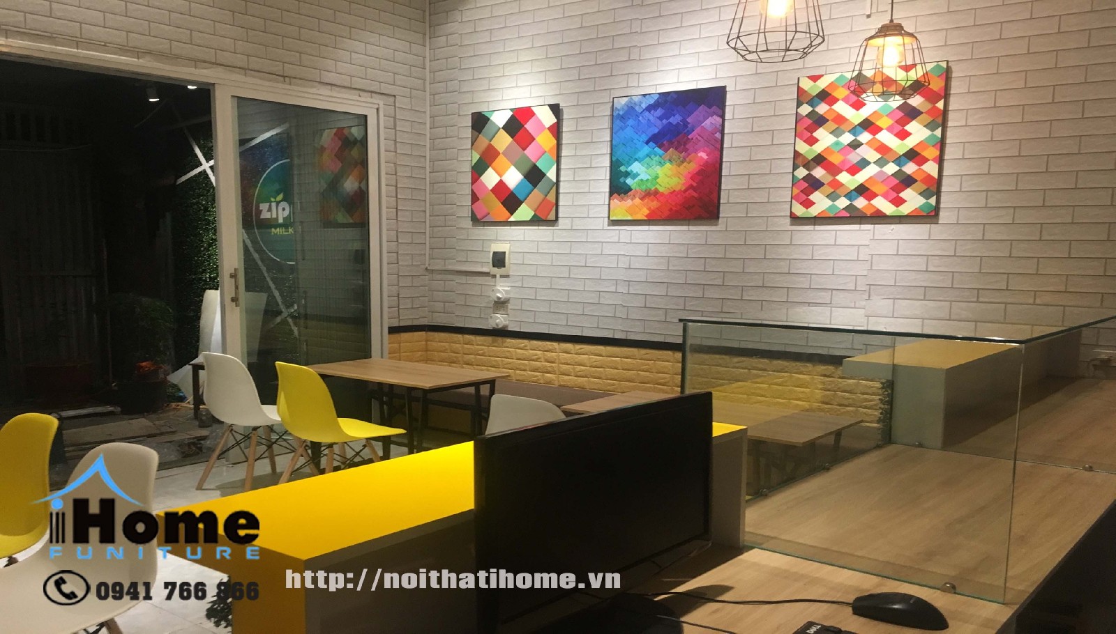 thiết kế nội thất quán trà sữa - cafe tại Hải Phòng