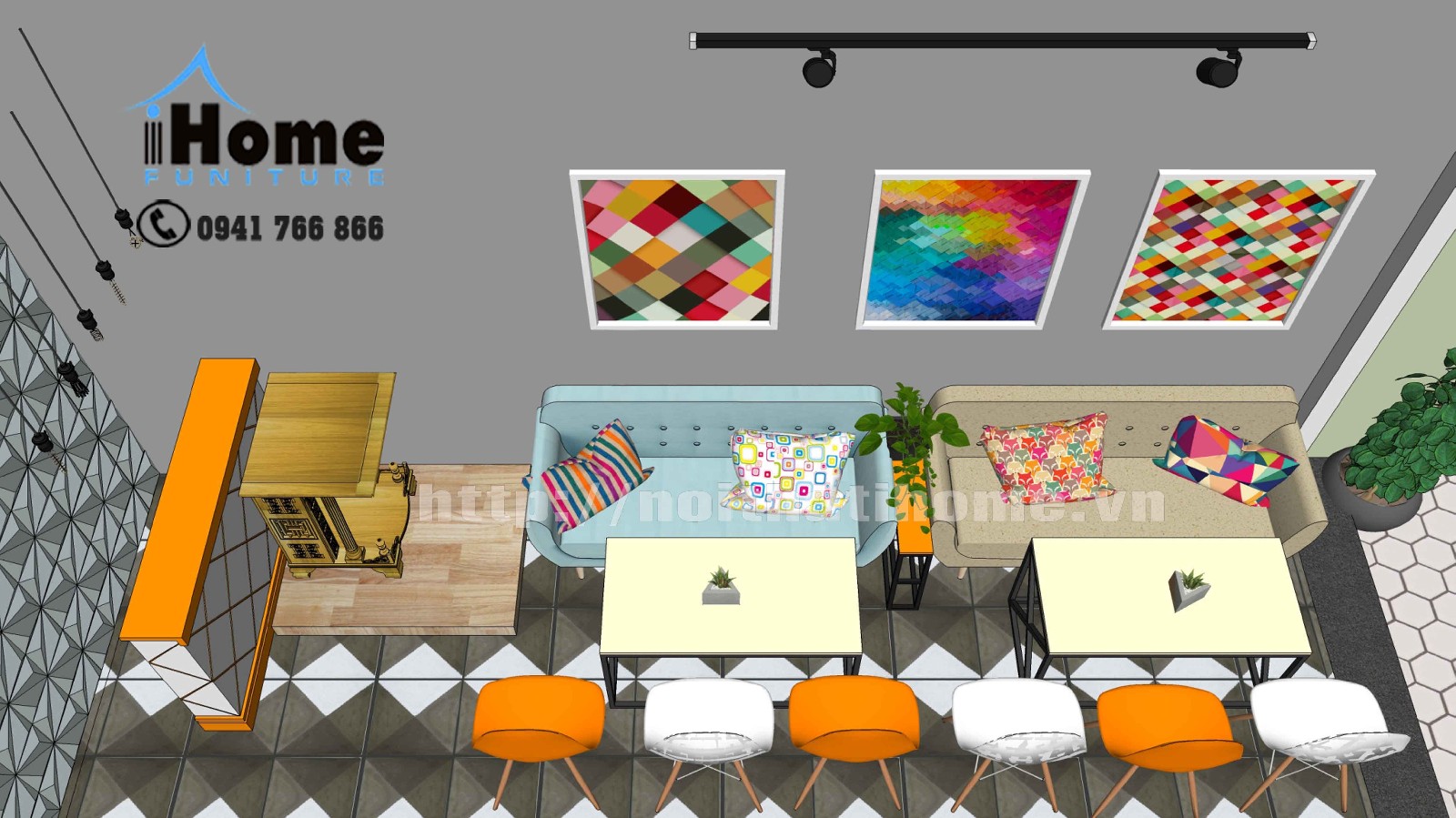 Thiết kế quán cafe đẹp taijhair phòng