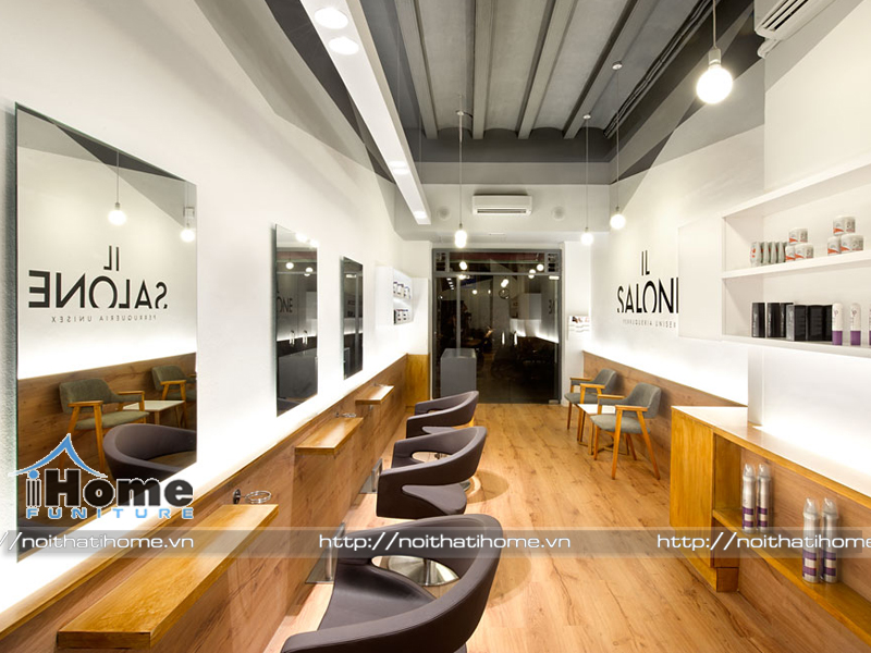 thiết kế salon tóc diện tích nhỏ