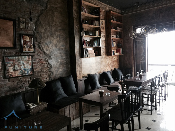 thiết kế quán cafe phong cách vintage