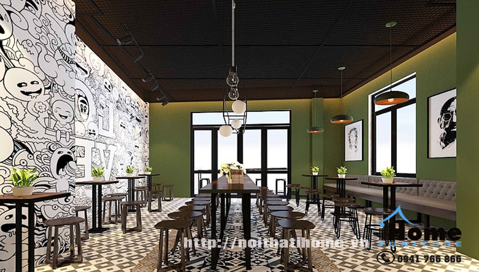 Thiết kế quán cafe đẹp tại Hải Phòng