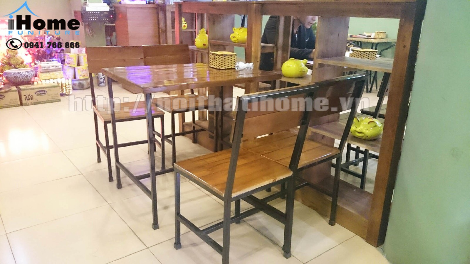 bộ bàn ghế gỗ thông hải phòng