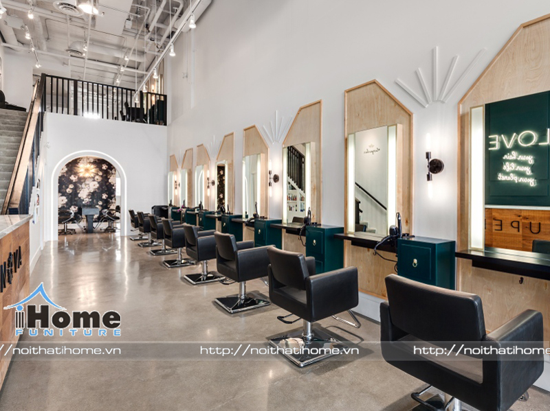 thiết kế nội thất salon tóc diện tích nhỏ