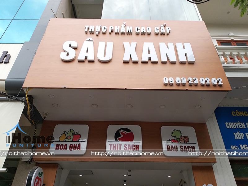 mẫu thiết kế shop thực phẩm sạch tại Hải Phòng 