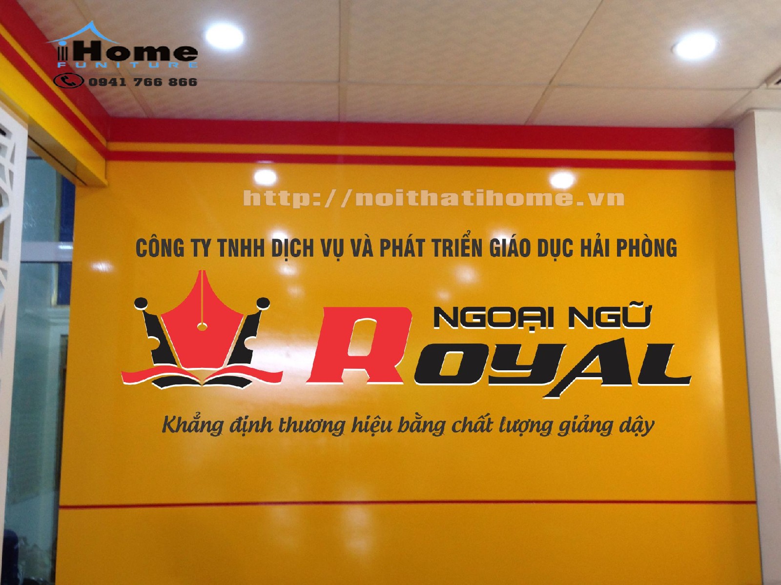 Thiết kế nội thất Trung tâm Ngoại ngữ ở Hải Phòng
